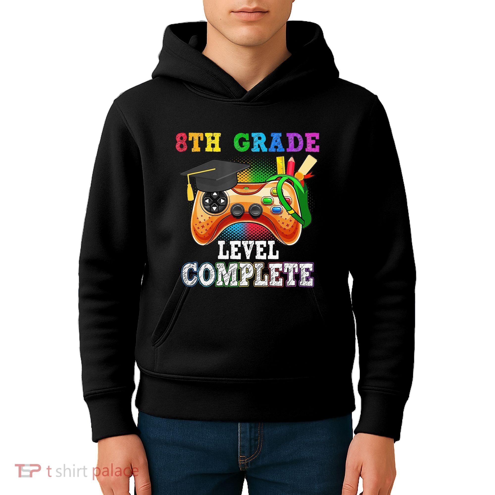 8Th Grade Level Complete Last Day Of School Graduation Kids Hoodie