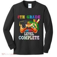 8Th Grade Level Complete Last Day Of School Graduation Kids Long Sleeve Shirt thumb 0
