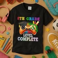8Th Grade Level Complete Last Day Of School Graduation Kids T-Shirt thumb 3