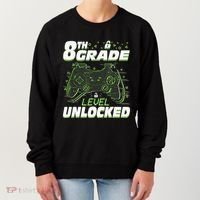 8Th Grade Level Unlocked Back To School Video Gamer Women's Sweatshirt thumb 0