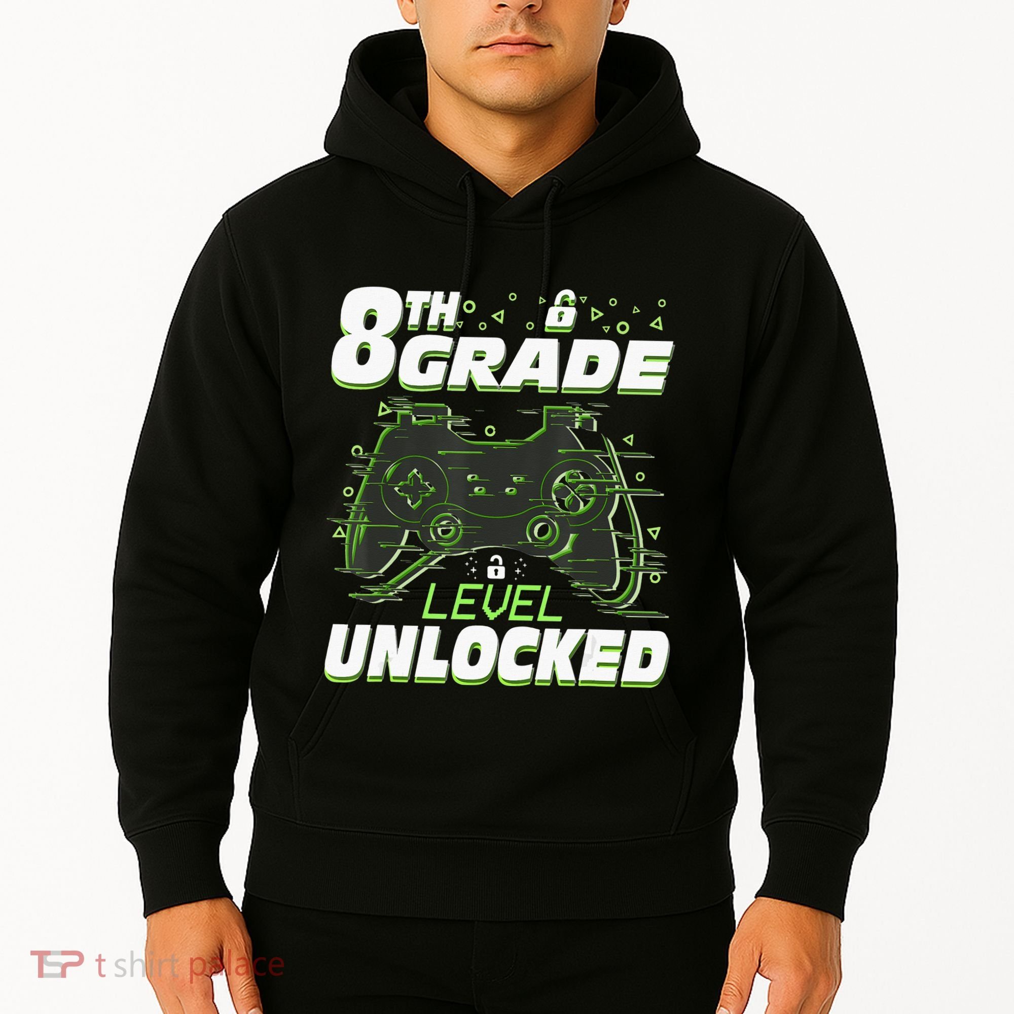 8Th Grade Level Unlocked Back To School Video Gamer Hoodie