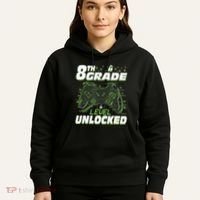 8Th Grade Level Unlocked Back To School Video Gamer Hoodie thumb 5