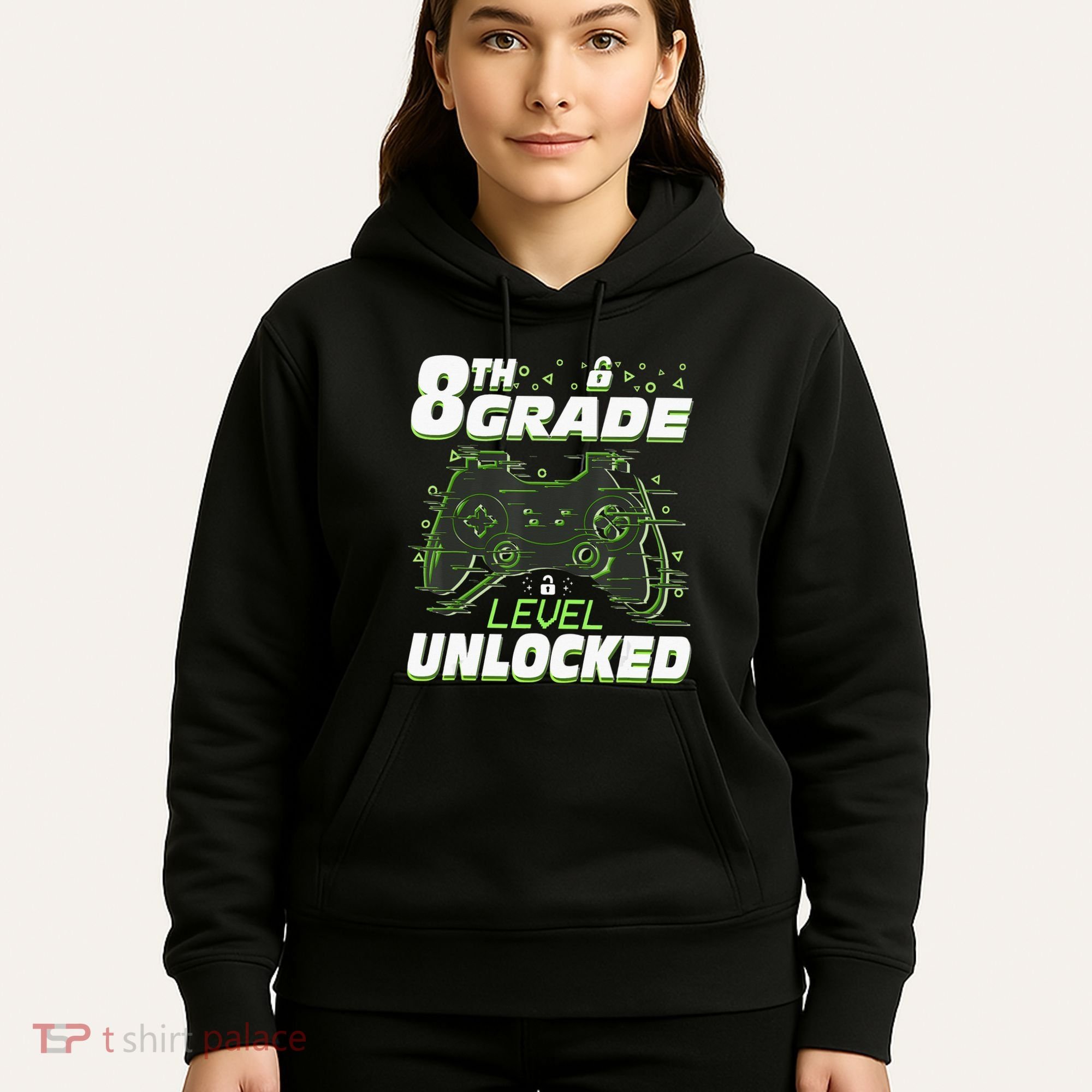 8Th Grade Level Unlocked Back To School Video Gamer Hoodie