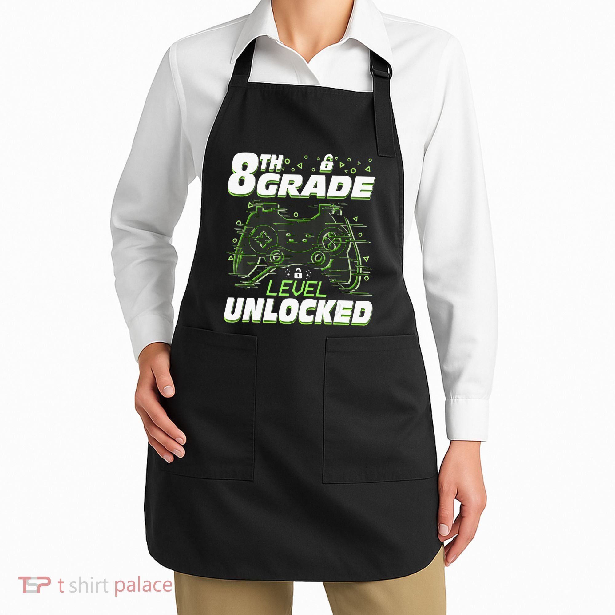 8Th Grade Level Unlocked Back To School Video Gamer Apron