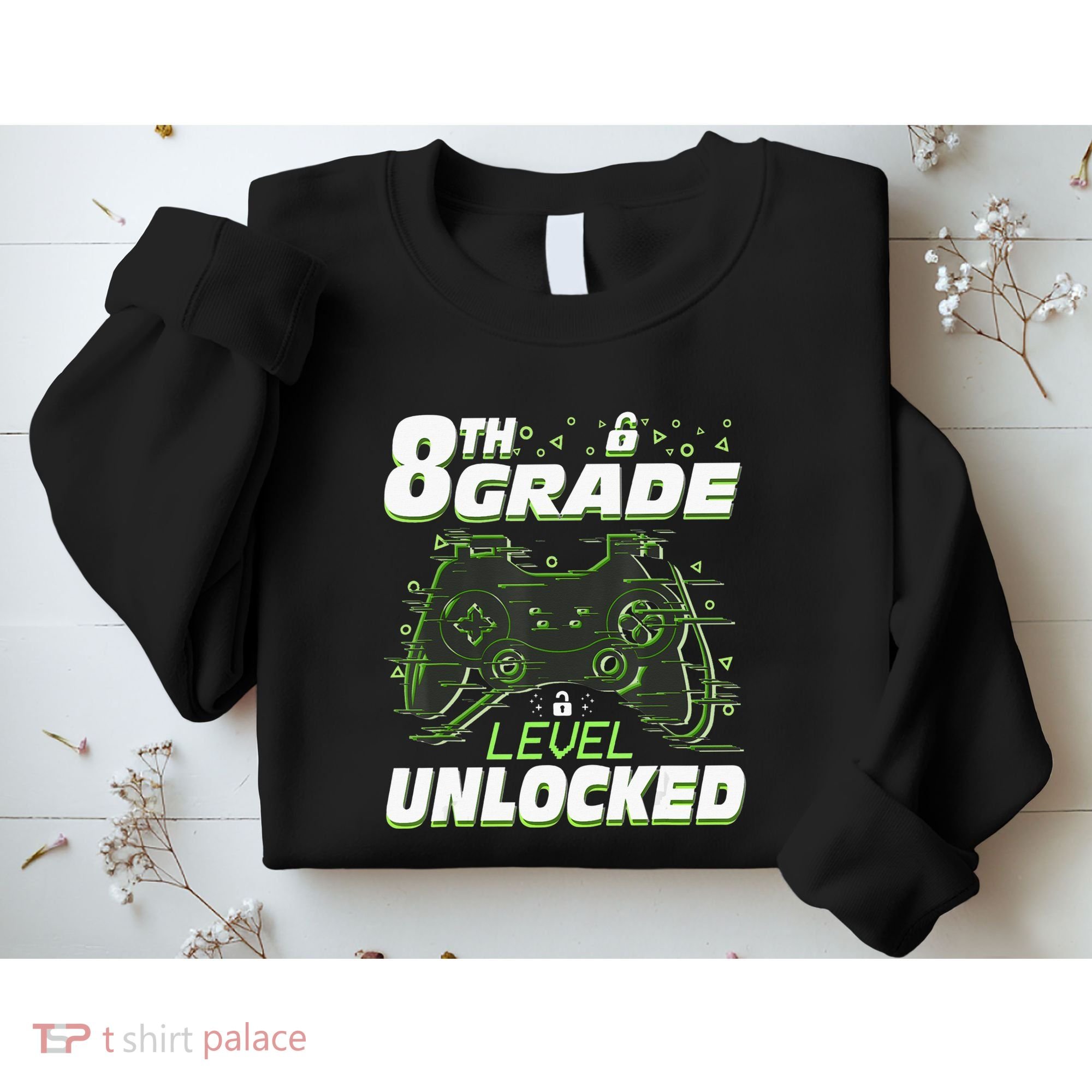 8Th Grade Level Unlocked Back To School Video Gamer Sweatshirt