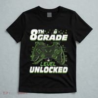 8Th Grade Level Unlocked Back To School Video Gamer T-Shirt thumb 5