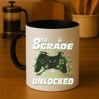 8Th Grade Level Unlocked Back To School Video Gamer Coffee Mug thumb 4