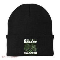 8Th Grade Level Unlocked Back To School Video Gamer Beanie thumb 0