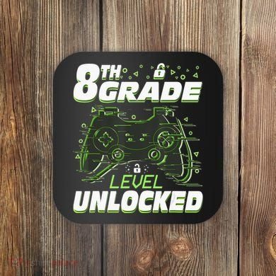 8Th Grade Level Unlocked Back To School Video Gamer Coaster