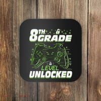 8Th Grade Level Unlocked Back To School Video Gamer Coaster thumb 0