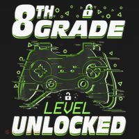 8Th Grade Level Unlocked Back To School Video Gamer Ornament thumb 1