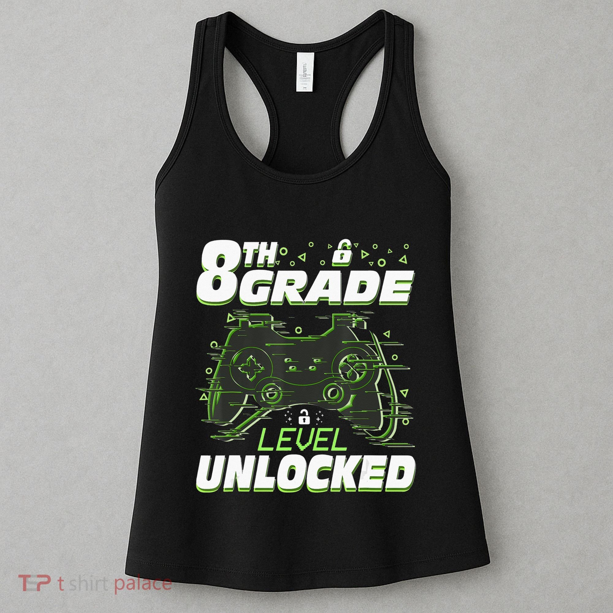 8Th Grade Level Unlocked Back To School Video Gamer Women's Tank Top