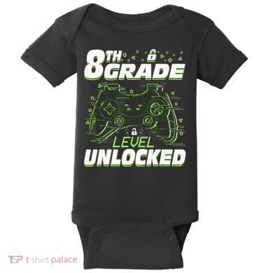 8Th Grade Level Unlocked Back To School Video Gamer Baby Bodysuit