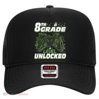 8Th Grade Level Unlocked Back To School Video Gamer Hat thumb 0