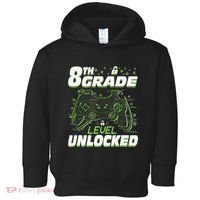 8Th Grade Level Unlocked Back To School Video Gamer Toddler Hoodie thumb 0