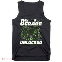 8Th Grade Level Unlocked Back To School Video Gamer Tank Top thumb 0