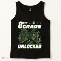 8Th Grade Level Unlocked Back To School Video Gamer Tank Top thumb 2
