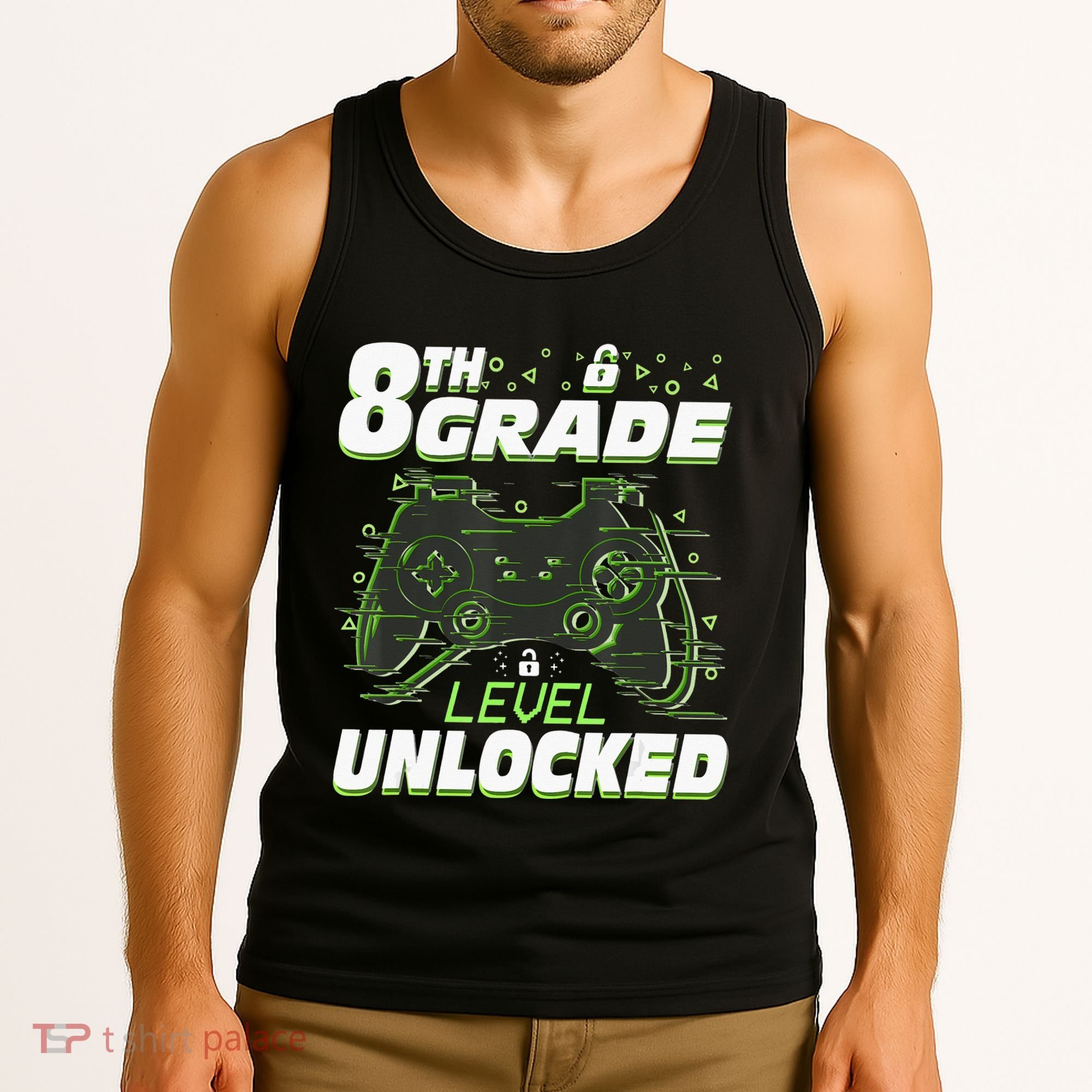 8Th Grade Level Unlocked Back To School Video Gamer Tank Top
