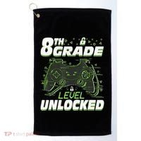 8Th Grade Level Unlocked Back To School Video Gamer Golf Towel thumb 0