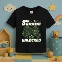 8Th Grade Level Unlocked Back To School Video Gamer Toddler T-Shirt thumb 3