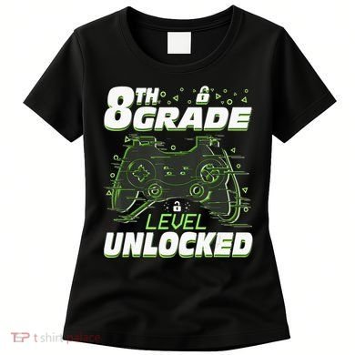 8Th Grade Level Unlocked Back To School Video Gamer Women's T-Shirt