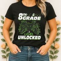 8Th Grade Level Unlocked Back To School Video Gamer Women's T-Shirt thumb 2