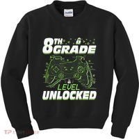 8Th Grade Level Unlocked Back To School Video Gamer Kids Sweatshirt thumb 0