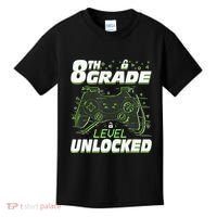 8Th Grade Level Unlocked Back To School Video Gamer Kids T-Shirt thumb 0