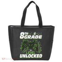 8Th Grade Level Unlocked Back To School Video Gamer Tote Bag thumb 0