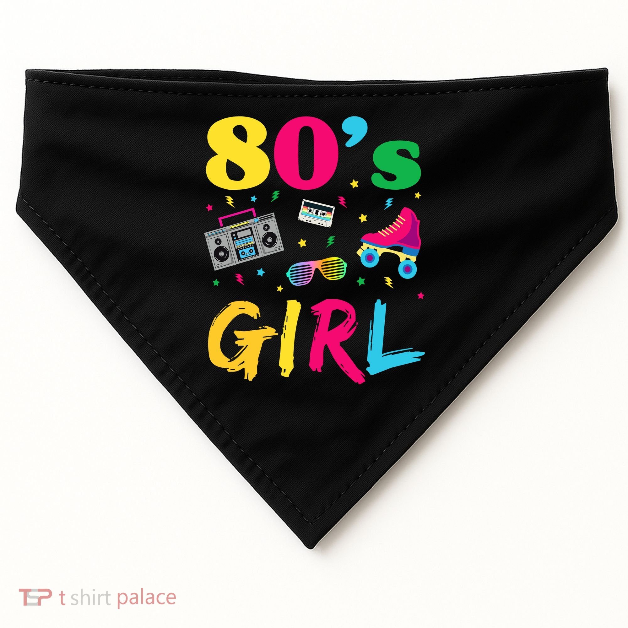 80s Girl Retro Costume USA-Made Doggie Bandana