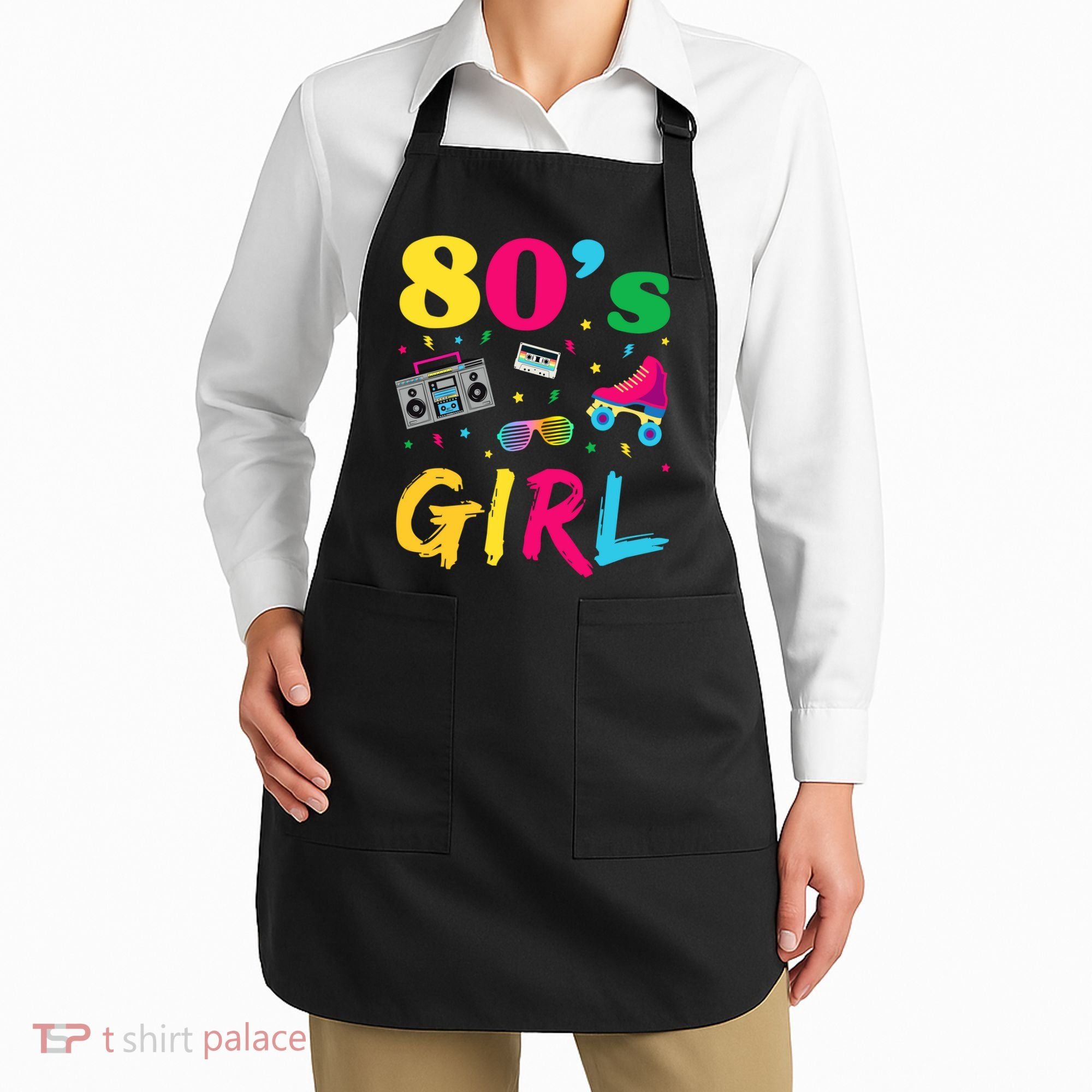80s Girl Retro Costume Apron