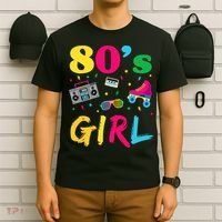80s Girl Retro Costume T-Shirt thumb 6