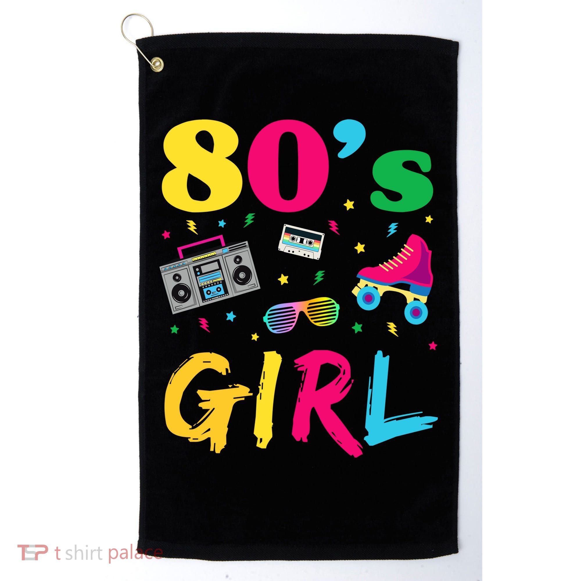 80s Girl Retro Costume Golf Towel