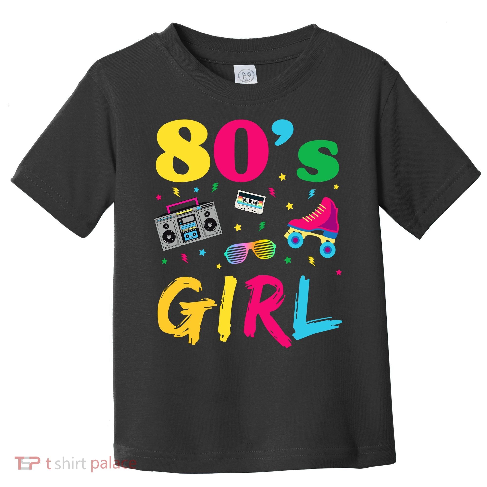 80s Girl Retro Costume Toddler T-Shirt