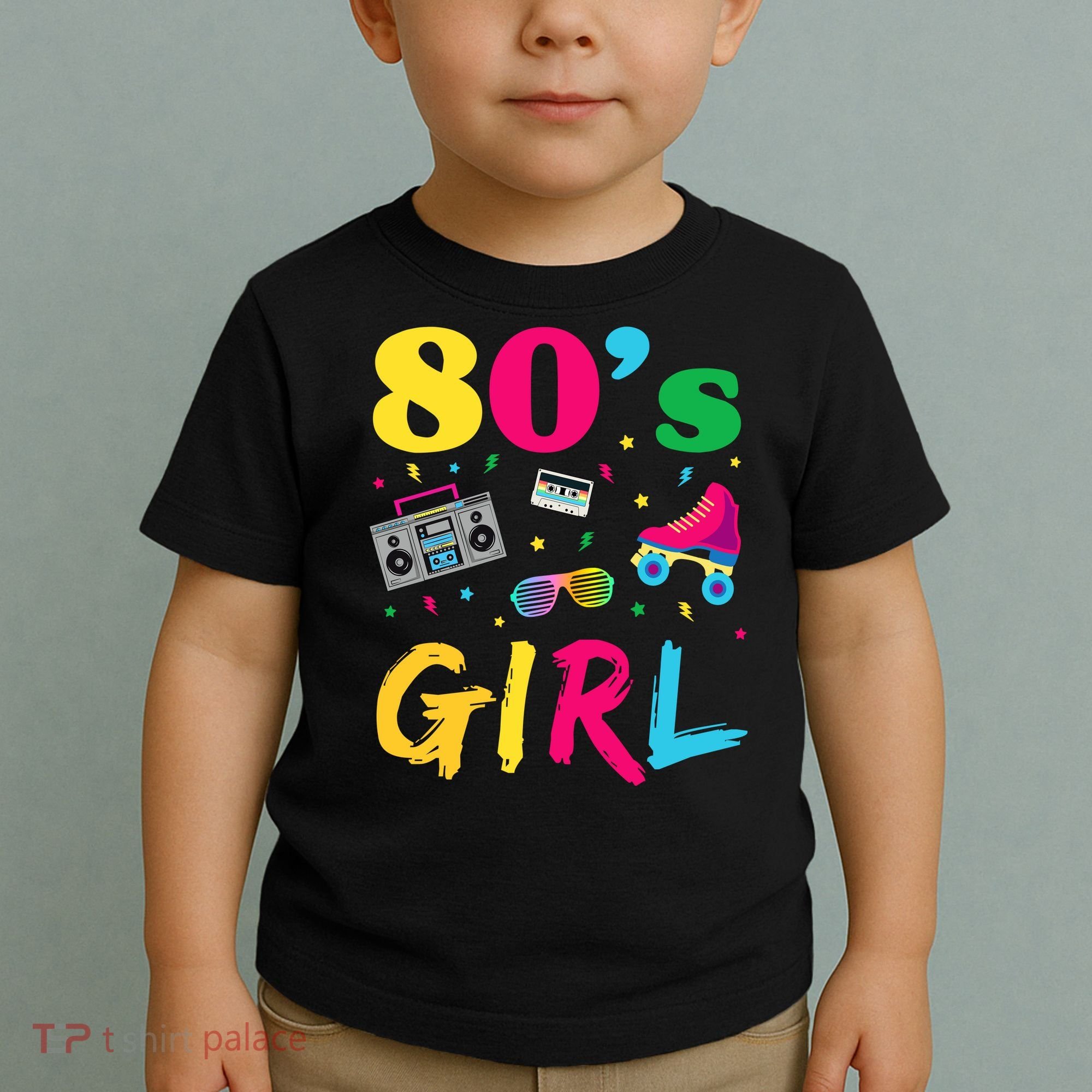 80s Girl Retro Costume Toddler T-Shirt