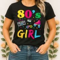 80s Girl Retro Costume Women's T-Shirt thumb 2