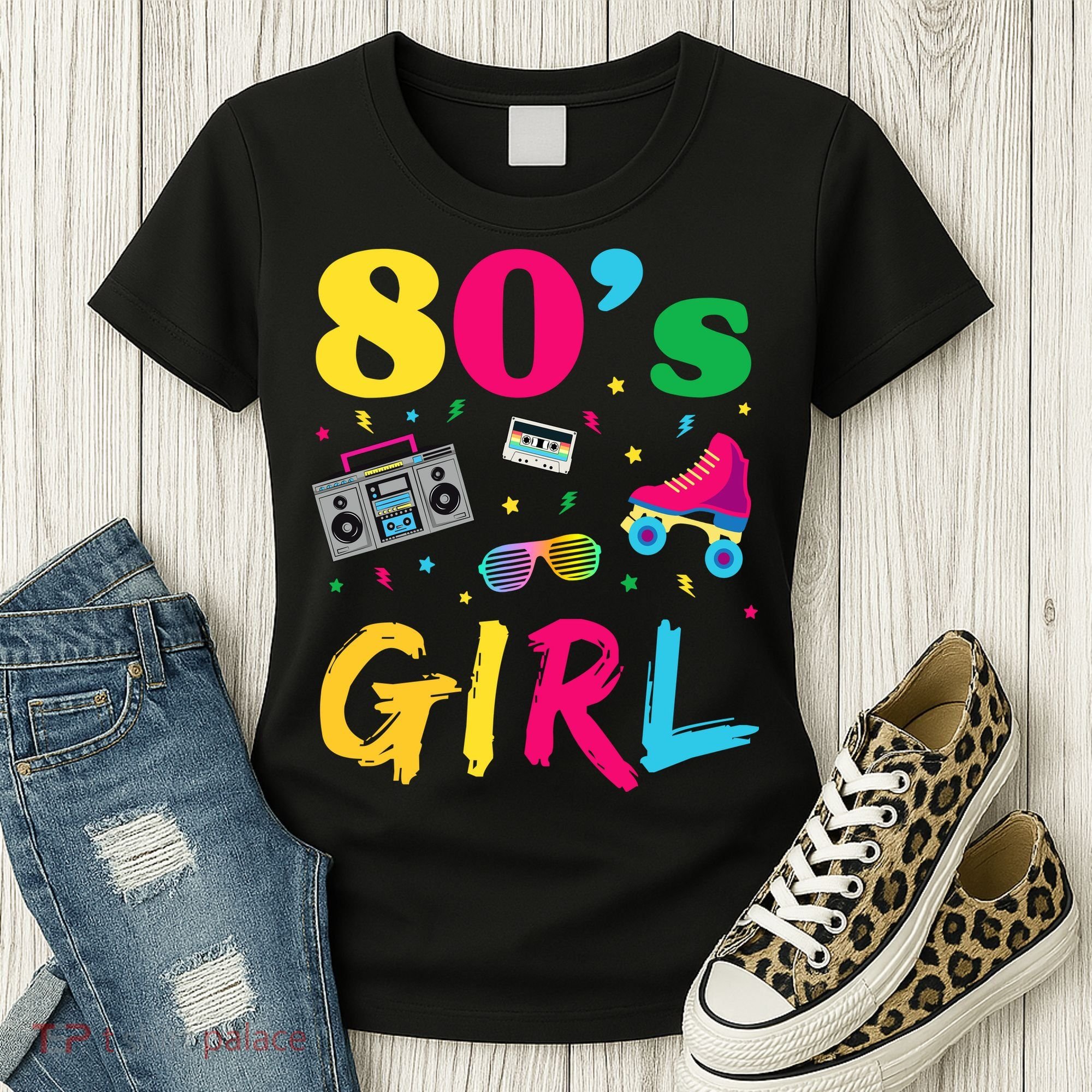 80s Girl Retro Costume Women's T-Shirt