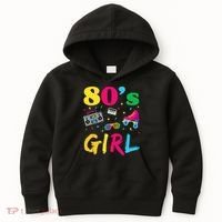 80s Girl Retro Costume Kids Hoodie thumb 0