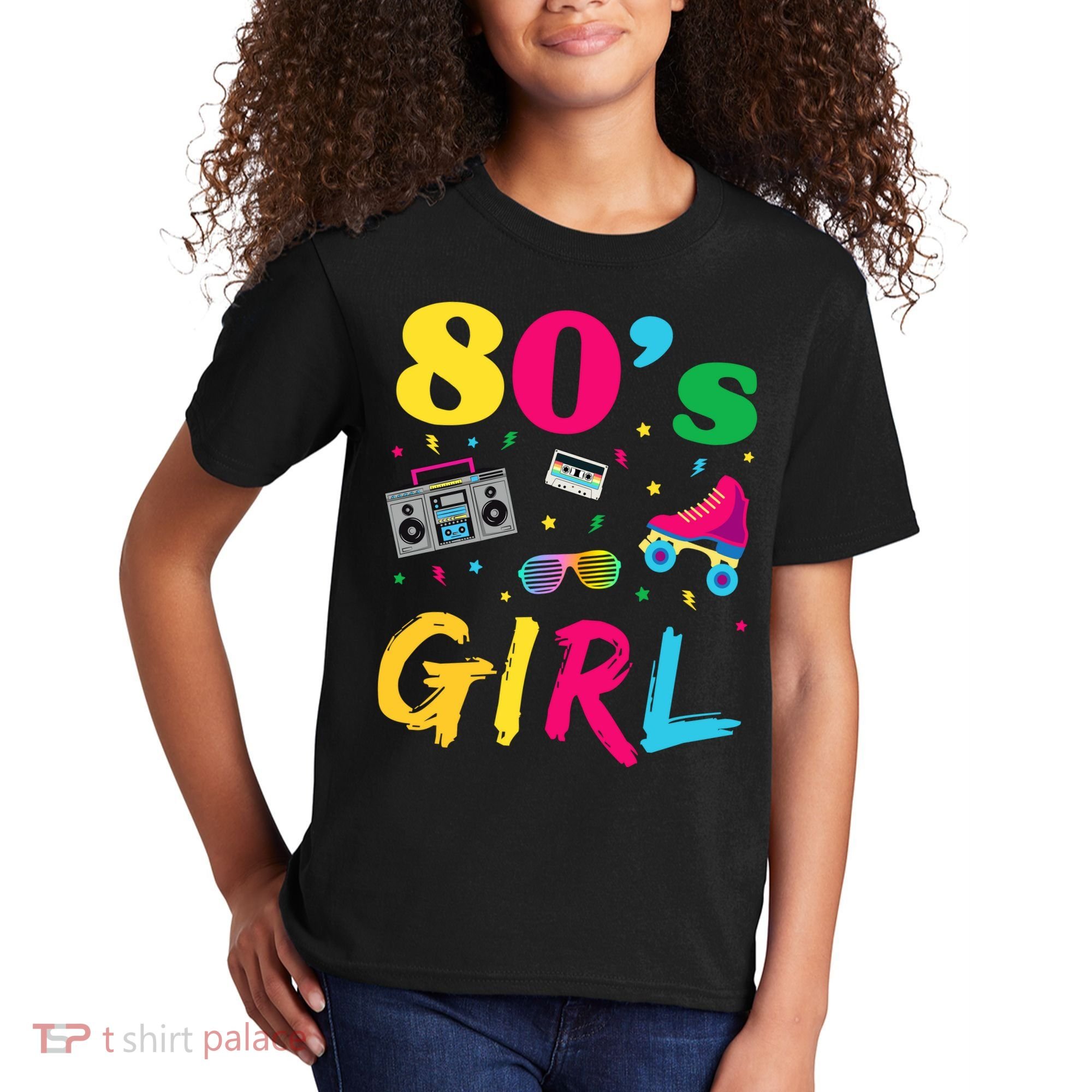 80s Girl Retro Costume Kids T-Shirt