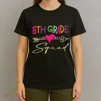 8Th Grade Squad Welcome Back To School T-Shirt thumb 4