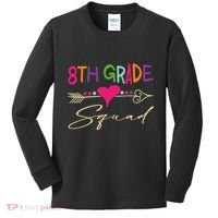 8Th Grade Squad Welcome Back To School Kids Long Sleeve Shirt thumb 0