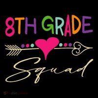 8Th Grade Squad Welcome Back To School Kids Long Sleeve Shirt thumb 2