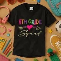 8Th Grade Squad Welcome Back To School Kids T-Shirt thumb 3