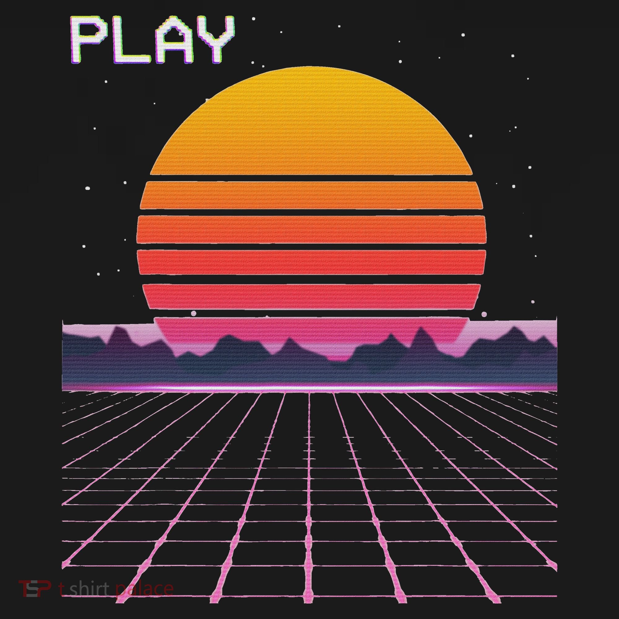 80s Grid Sunset Vaporwave Synthwave Outrun Toddler T-Shirt