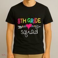 8th Grade Squad Eighth Teacher Student Team Back To School Gift T-Shirt thumb 3