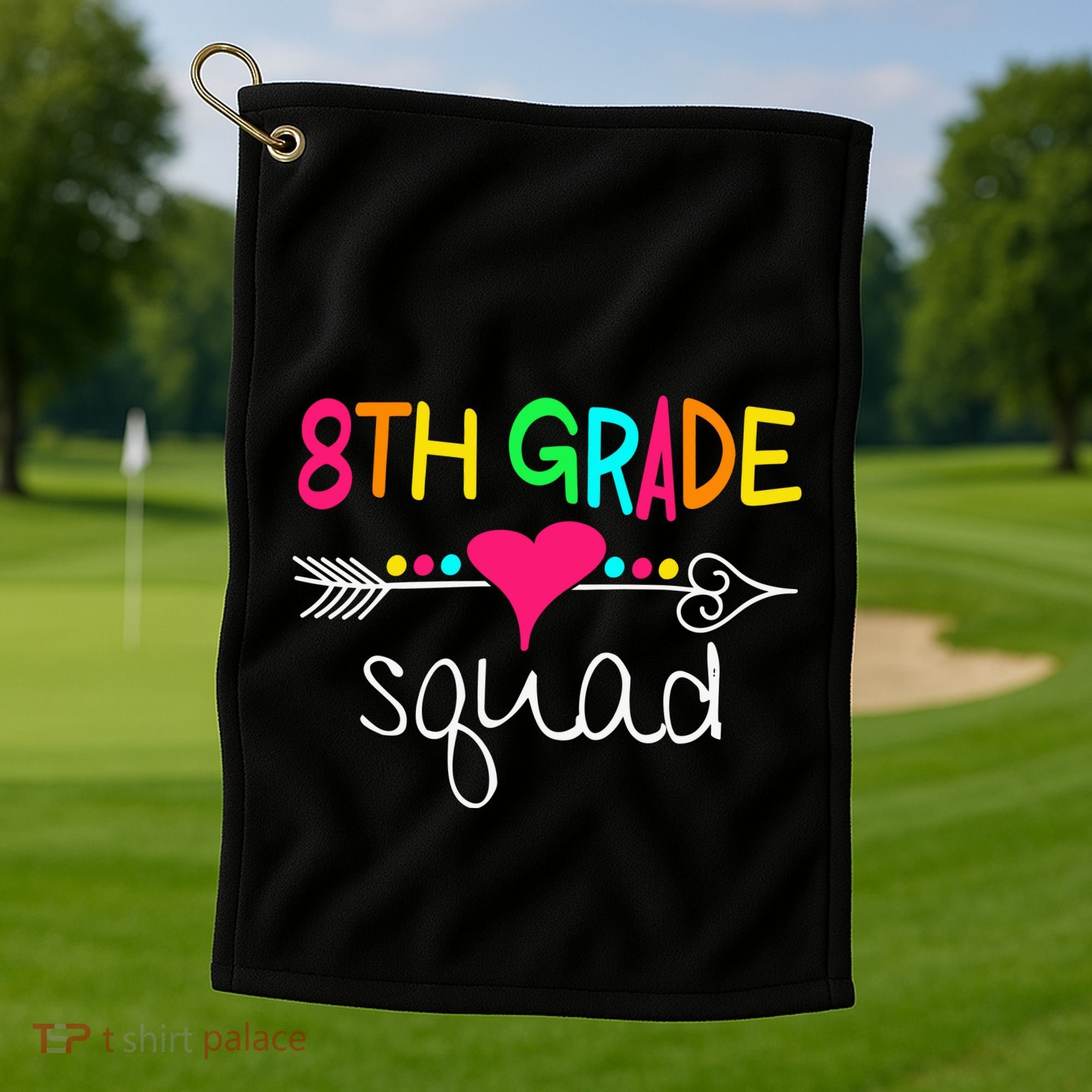 8th Grade Squad Eighth Teacher Student Team Back To School Gift Golf Towel