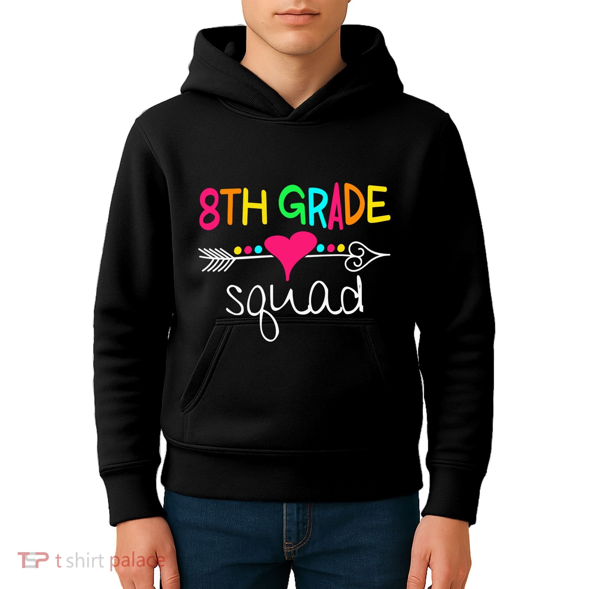 8th Grade Squad Eighth Teacher Student Team Back To School Gift Kids Hoodie