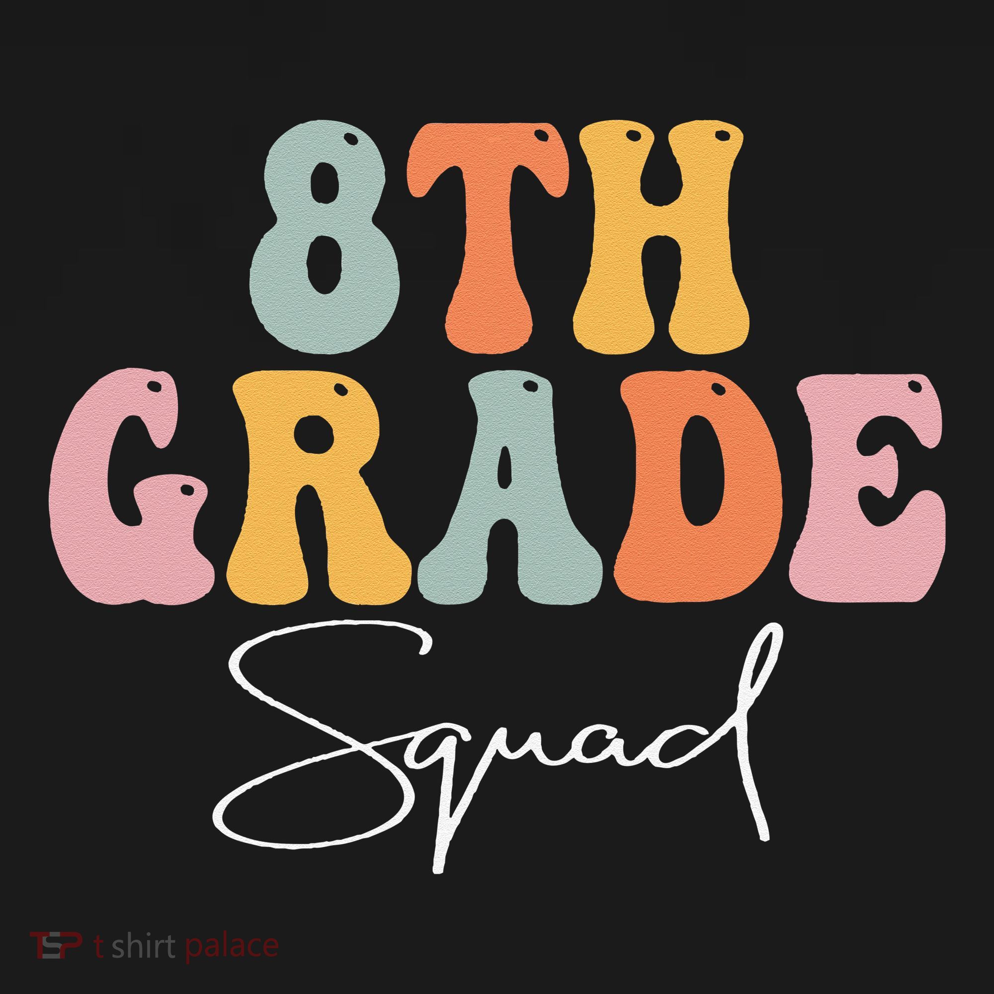 8th Grade Squad Retro Groovy Women Happy First Day Of School Ornament