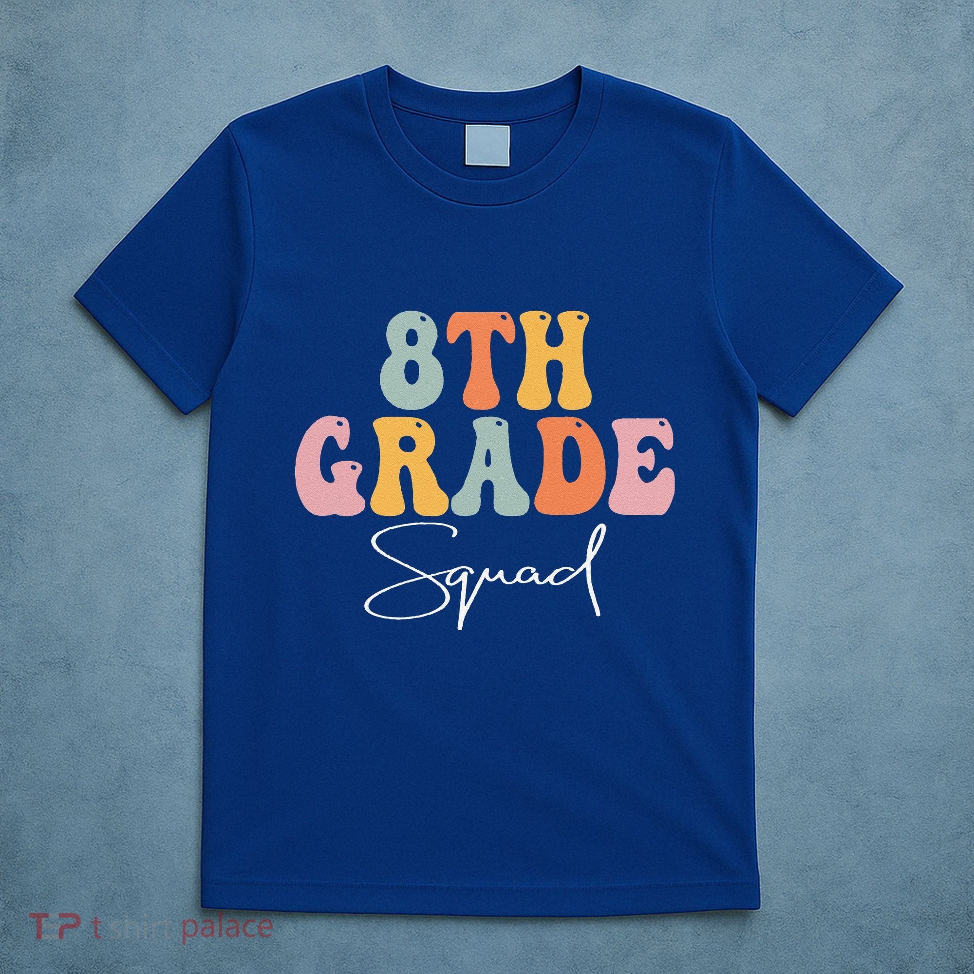 8th Grade Squad Retro Groovy Women Happy First Day Of School T-Shirt