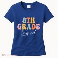 8th Grade Squad Retro Groovy Women Happy First Day Of School Women's T-Shirt thumb 0